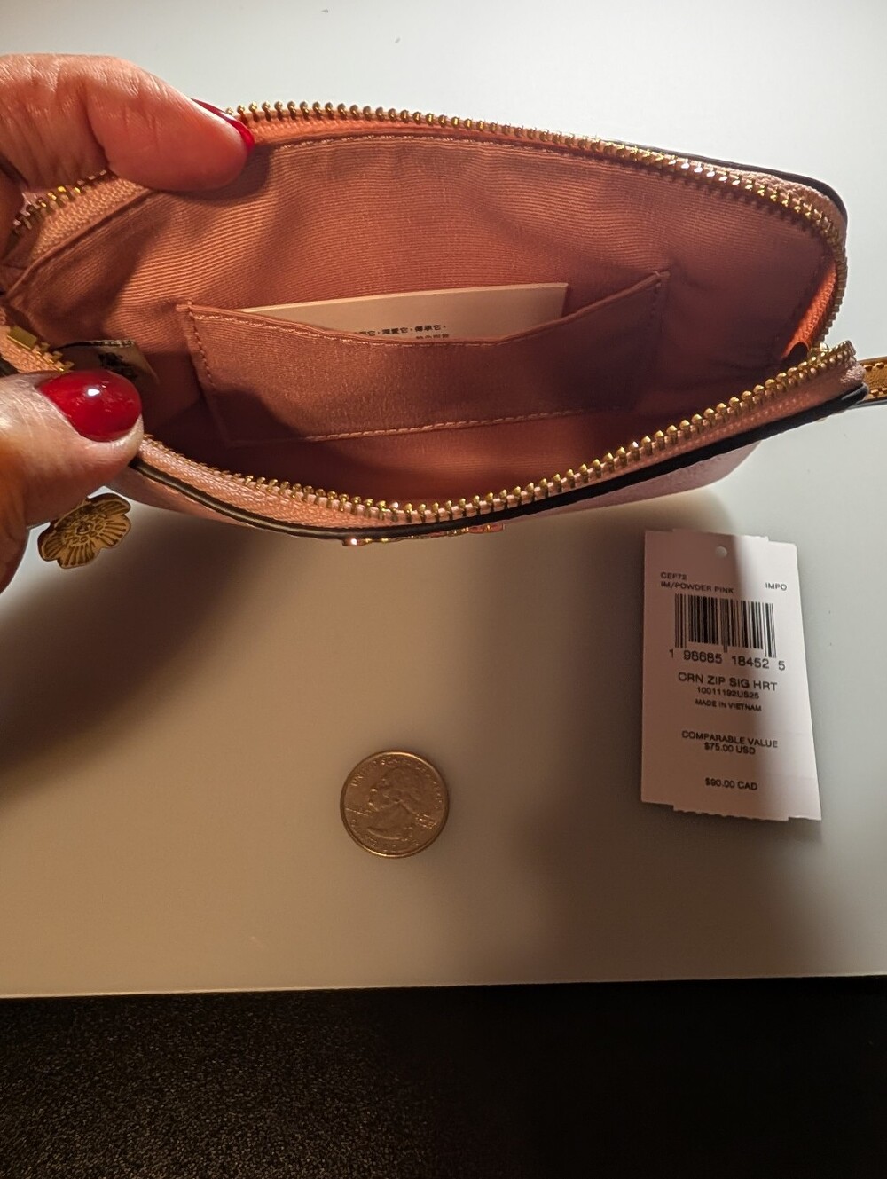 Women's Zip Pouch - Blush Pink